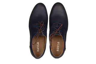 Półbuty Bayla-081 947 Juma Blue Brąz 23 081113, Granatowy, Skóra naturalna