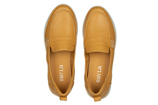 Mokasyny Bayla-161 161 711 Yellow 161359, Żółty, Skóra naturalna