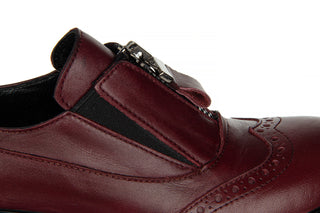 Półbuty Bayla-161 054 2894 750 Bordo 161385, Skóra naturalna