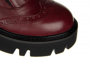 Półbuty Bayla-161 054 2894 750 Bordo 161385, Skóra naturalna
