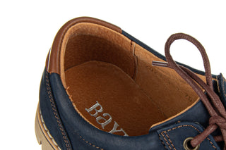 Półbuty Bayla-081 761 Juma Blue AX 22 081103, Granatowy, Skóra naturalna