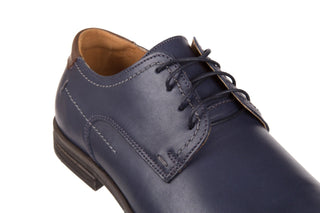 Półbuty Bayla-051 216 Bufallo Niebieski-Czekolada, Granat, Skóra naturalna