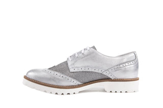 Półbuty Bayla-099 8734 K.Srebro, Skóra naturalna