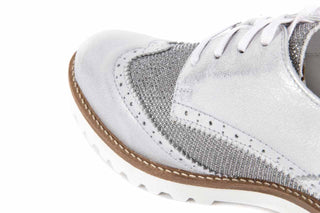 Półbuty Bayla-099 8734 K.Srebro, Skóra naturalna