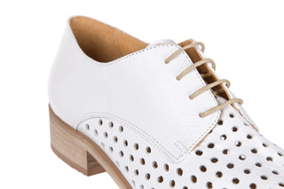 Półbuty Bayla-118 3104 Natural Bianco, Beż, Skóra naturalna