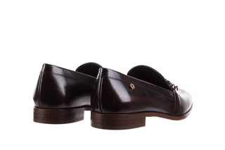 Półbuty Bayla-156 3313 Bordowo-Czarne, Skóra naturalna