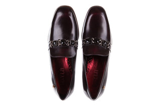 Półbuty Bayla-156 3313 Bordowo-Czarne, Skóra naturalna