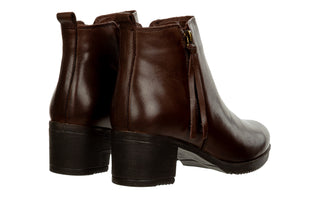 Botki Bayla-161 077 51460 320 Brown 161742, Brązowy, Skóra naturalna