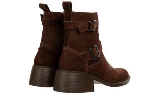 Botki Bayla-161 138 26602 Brown Suede 161744, Brązowy, Skóra naturalna