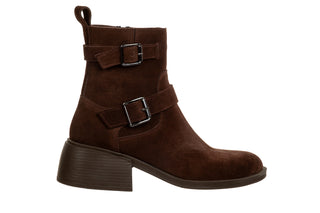 Botki Bayla-161 138 26602 Brown Suede 161744, Brązowy, Skóra naturalna