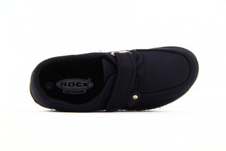 Półbuty Fancy Velcro Black, Czarny, Materiał
