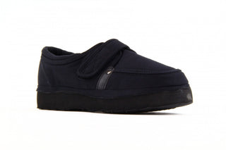 Półbuty Fancy Velcro Black, Czarny, Materiał