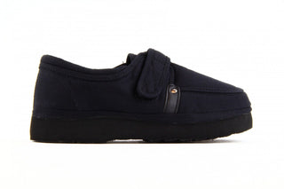 Półbuty Fancy Velcro Black, Czarny, Materiał