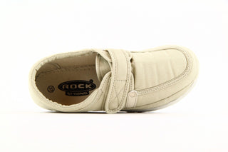 Półbuty Fancy Velcro Ivory, Beż, Materiał