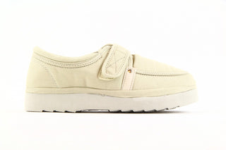 Półbuty Fancy Velcro Ivory, Beż, Materiał