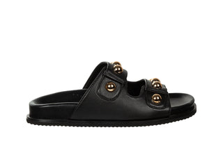 Klapki Gioseppo Wrentham Black 602214, Czarny, Skóra naturalna