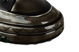 Półbuty John Doubare 24126 Black, Czarny, Skóra naturalna