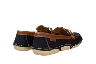 Mokasyny Loretta Vitale M10 Navy 514266, Granatowy, Skóra naturalna