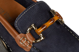 Mokasyny Loretta Vitale M10 Navy 514266, Granatowy, Skóra naturalna