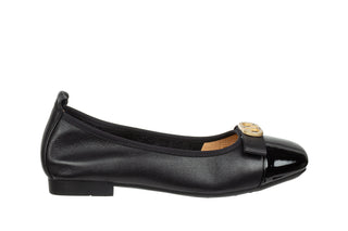 Baleriny Loretta Vitale W5324 Black, Czarny, Skóra naturalna