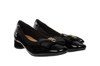 Półbuty Loretta Vitale W5314 Black, Czarny, Skóra lakierowana
