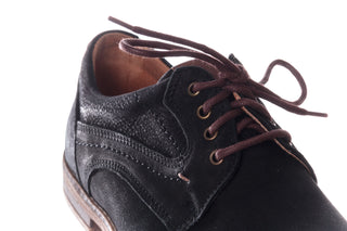 Półbuty Bayla-081 831 Juma Czarna BR 081125, Czarny, Skóra naturalna