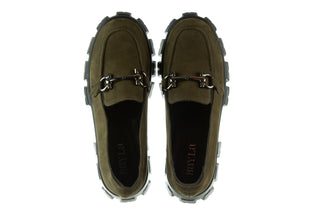 Półbuty Bayla-196 20EF126-06 D87 196022, Zielony, Skóra naturalna