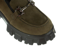 Półbuty Bayla-196 20EF126-06 D87 196022, Zielony, Skóra naturalna