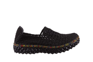 Półbuty Rock Full Breath Bin Black With Tutti Frutti Binding 23 032956, Czarny, Materiał
