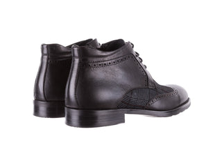 Półbuty Brooman A2001-14-75-1-R Black, Czarny, Skóra naturalna