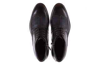 Półbuty Brooman A2001-14-75-1-R Black, Czarny, Skóra naturalna