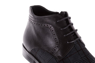 Półbuty Brooman A2001-14-75-1-R Black, Czarny, Skóra naturalna