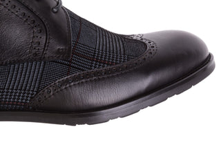 Półbuty Brooman A2001-14-75-1-R Black, Czarny, Skóra naturalna