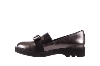 Półbuty Bayla-179 500 Srebrne Półbuty, Skóra naturalna