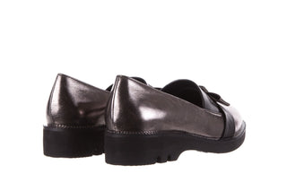 Półbuty Bayla-179 500 Srebrne Półbuty, Skóra naturalna