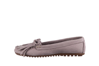 Mokasyny Bayla-161 093 388 6005 Srebrny Szary 161043, Skóra naturalna