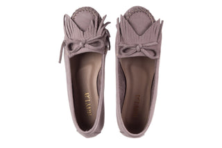 Mokasyny Bayla-161 093 388 6005 Srebrny Szary 161043, Skóra naturalna