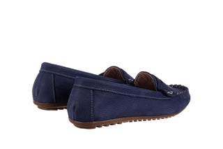 Mokasyny Bayla-161 093 388 6004 Granatowy, Skóra naturalna