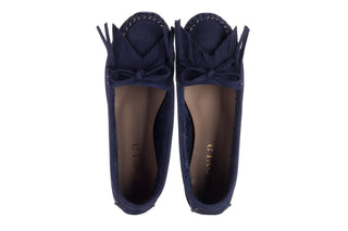 Mokasyny Bayla-161 093 388 6005 Granatowy 161042, Skóra naturalna