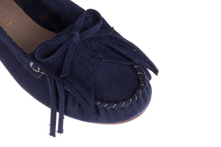 Mokasyny Bayla-161 093 388 6005 Granatowy 161042, Skóra naturalna