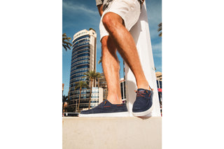 Półbuty Walk In Pitas Biarritz Periscope 003300, Granatowy, Materiał