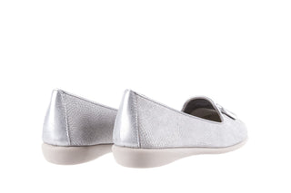 Mokasyny The Flexx MISS TAKE White-Silver, Biały/Srebrny, Skóra naturalna