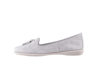 Mokasyny The Flexx MISS TAKE White-Silver, Biały/Srebrny, Skóra naturalna