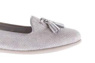 Mokasyny The Flexx MISS TAKE White-Silver, Biały/Srebrny, Skóra naturalna