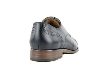 Półbuty Valuni 8677 Blue/Tan, Granat, Skóra naturalna