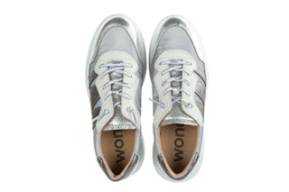 Sneakersy Wonders A-3622 Plata 138016, Szary, Skóra naturalna