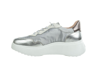 Sneakersy Wonders A-3622 Plata 138016, Szary, Skóra naturalna