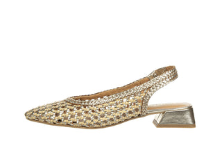 Sandały Gioseppo Hounslow Platinum 602218, Złoty, Skóra naturalna