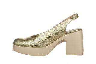 Sandały Wonders H-4990 Platino 138066, Złoty, Skóra naturalna