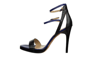 Sandały Calvin Klain Genevieve Printed Croc+Streake Indigo-Black, Skóra naturalna